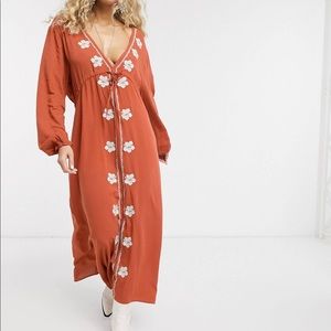 Plunge neckline Boho dress